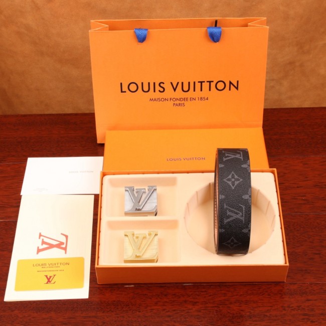 5A Double Buckle Belt With Gift Box Black