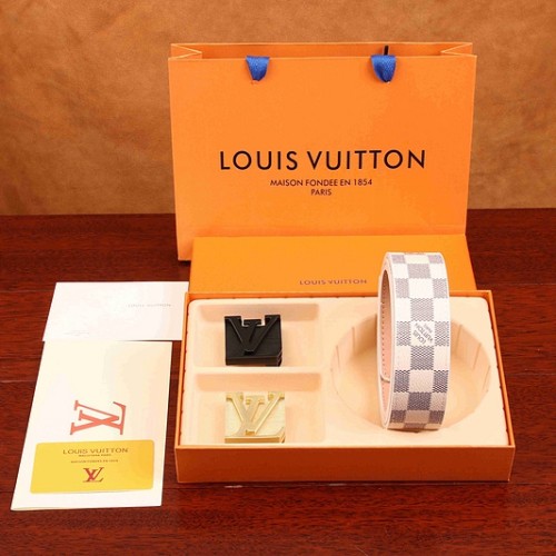 5A Double Buckle Belt With Gift Box White