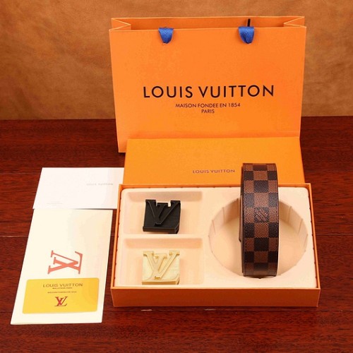 5A Double Buckle Belt With Gift Box Brown