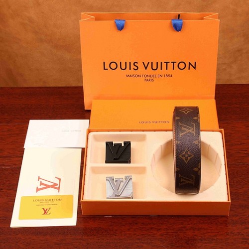 5A Double Buckle Belt With Gift Box Brown