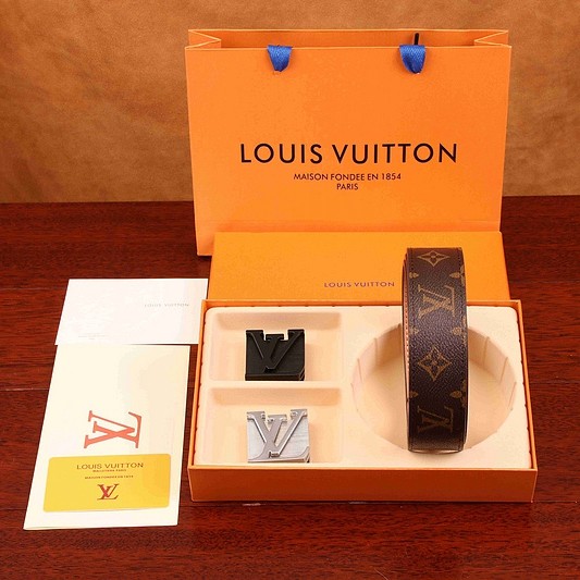 5A Double Buckle Belt With Gift Box Brown