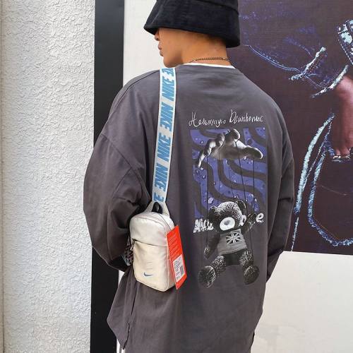 5A Simple Print Logo Fanny Pack Grey