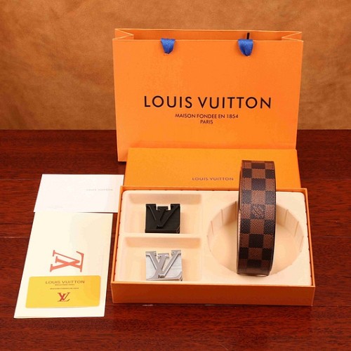 5A Double Buckle Belt With Gift Box Brown