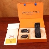 5A Double Buckle Belt With Gift Box Black