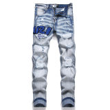 Stretch Slim Fashion Versatile Men's Jeans Light Blue 3606