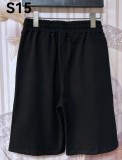 5A Men's casual cotton shorts for men black (elastic waistband)