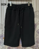 Men's casual cotton shorts for men black (elastic waistband)