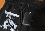 Men's casual cotton shorts for men black (elastic waistband)