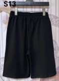 Men's casual cotton shorts for men black (elastic waistband)