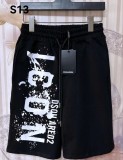 Men's casual cotton shorts for men black (elastic waistband)