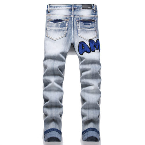Stretch Slim Fashion Versatile Men's Jeans Light Blue 3606