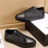 GG Casual leather shoes Black