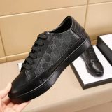 GG Casual leather shoes Black