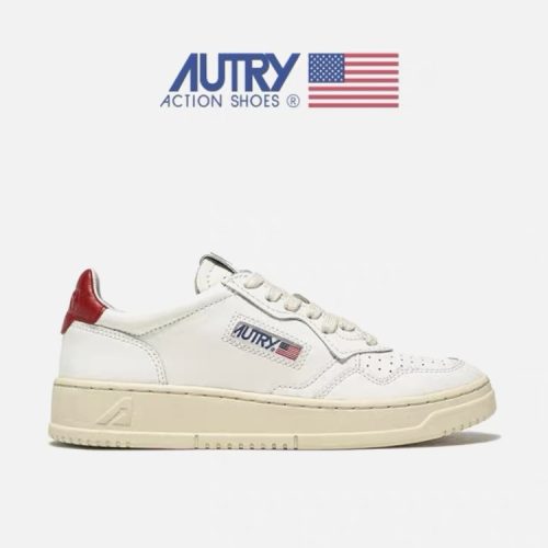 5A Medalist Leather Low Sneakers White