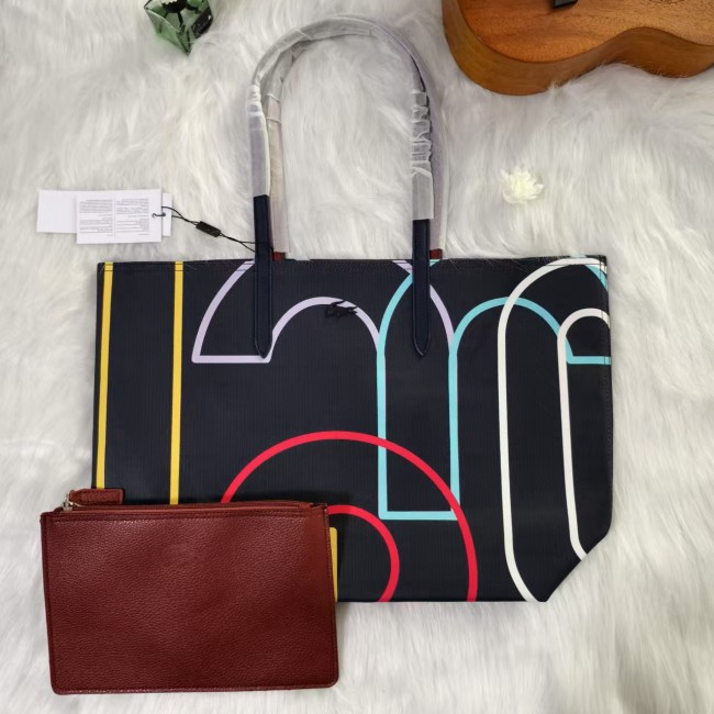5A Women's Simple Large Capacity Anna Reversible Tote Bag Black