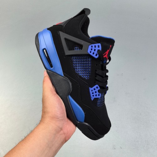5A Air Jordan 4 Black Deep Royal Blue Sneakers Basketball Shoes