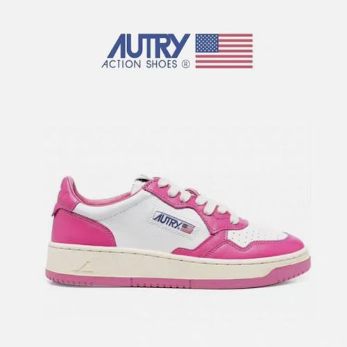 5A Medalist Leather Low Sneakers White Rose