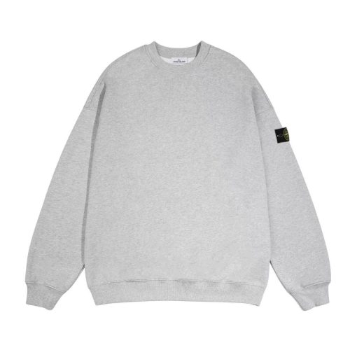 Crewneck Sweatshirt with Ribbing Grey