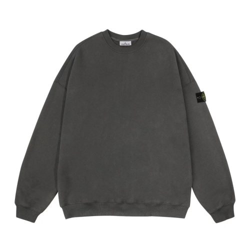 Crewneck Sweatshirt with Ribbing Dark Grey