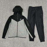 Original Sportswear Tech Fleece Full Zip Hoodie & Joggers Set Black Grey