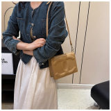 5A Women's Simple Large Logo Shoulder Bag Brown