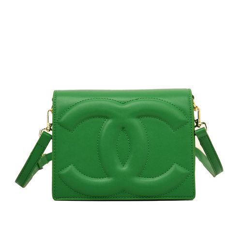 5A Women's Simple Large Logo Shoulder Bag Green