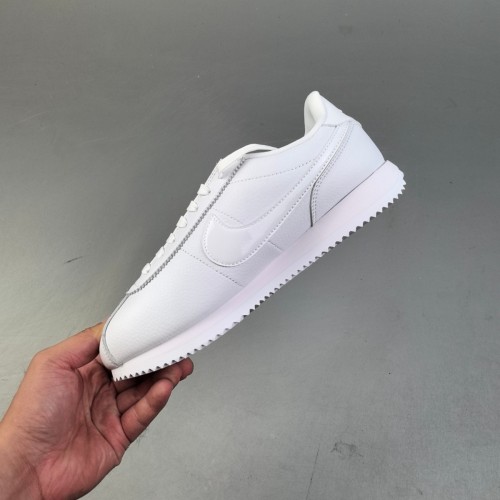 5A Cortez Basic Leather Triple White Sneakers