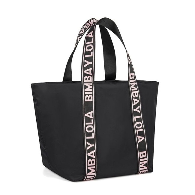 5A Nylon Shopper Bag Tote Black