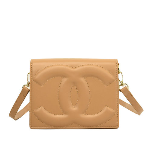 5A Women's Simple Large Logo Shoulder Bag Brown