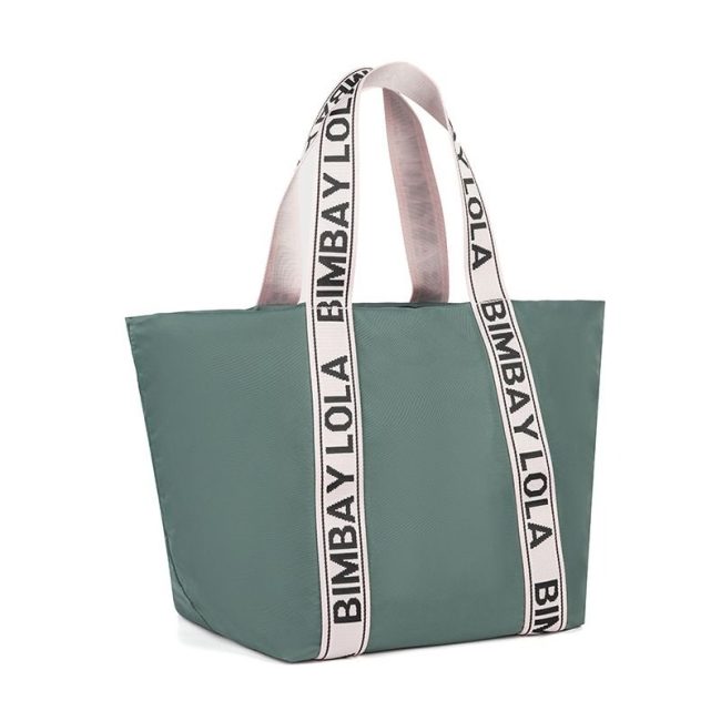 5A Nylon Shopper Bag Tote Green