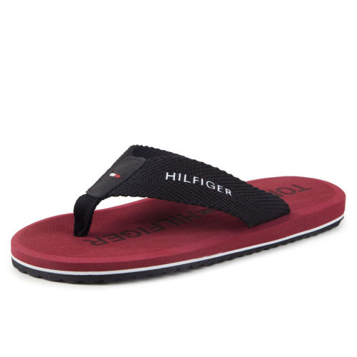 5A Slipper Flip Flops Black Red