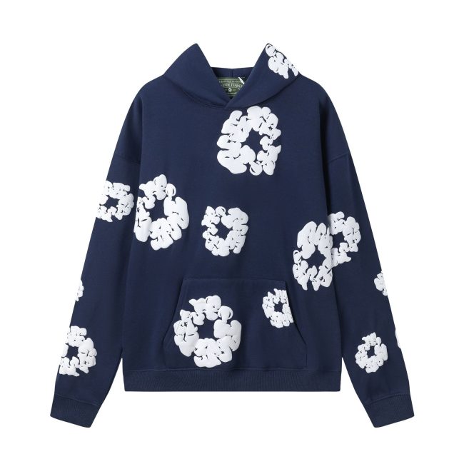 5A The Cotton Wreath Sweatshirt Hoodie Blue