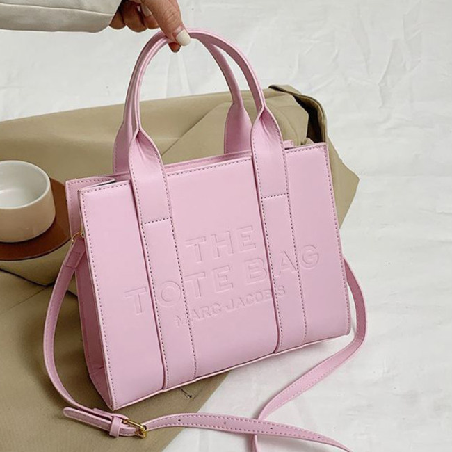 5A Women's The Leather Tote Bag Pink