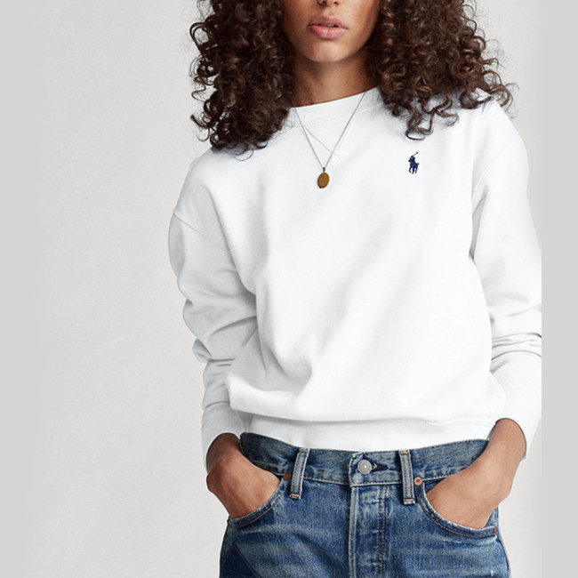 Original Women Fleece Crewneck Sweatshirt White