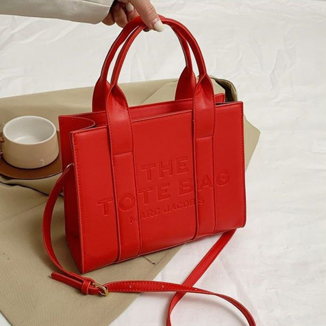 5A Women's The Leather Tote Bag Red