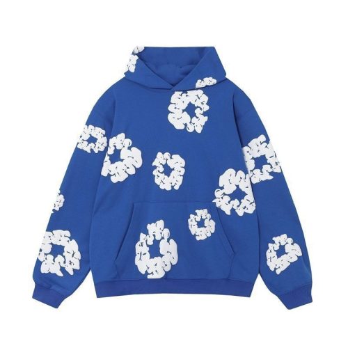 5A The Cotton Wreath Sweatshirt Hoodie Blue