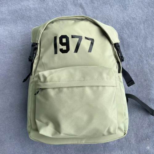 5A Essentials Large Capacity 1977 Printed Canvas Backpack Green