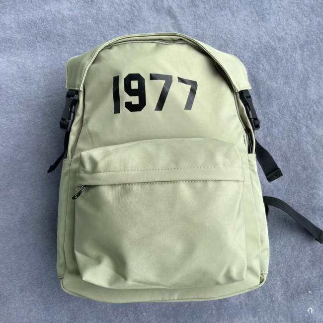 5A Essentials Large Capacity 1977 Printed Canvas Backpack Green