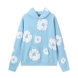 5A The Cotton Wreath Sweatshirt Hoodie Blue