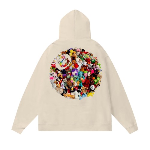 5A Casual Basic Printed Hoodie Beige