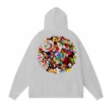 5A Casual Basic Printed Hoodie Grey