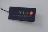 5A Mens Custom Slim Fit Big Pony Long Sleeve Lapel Polo Shirt Blue