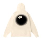 5A Casual Basic Printed Hoodie Beige