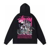 5A Casual Basic Printed Hoodie Black