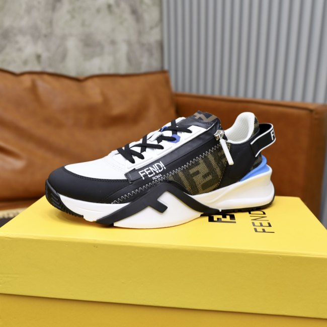 FLow Nylon Low Top Men's Sneakers Black Beige