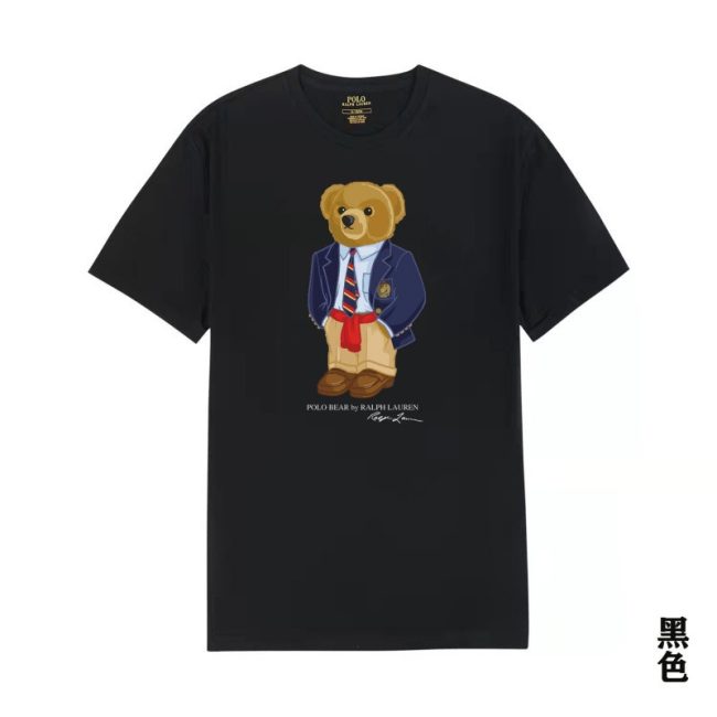 5A Classic Fit Polo Bear Jersey T-Shirt Black