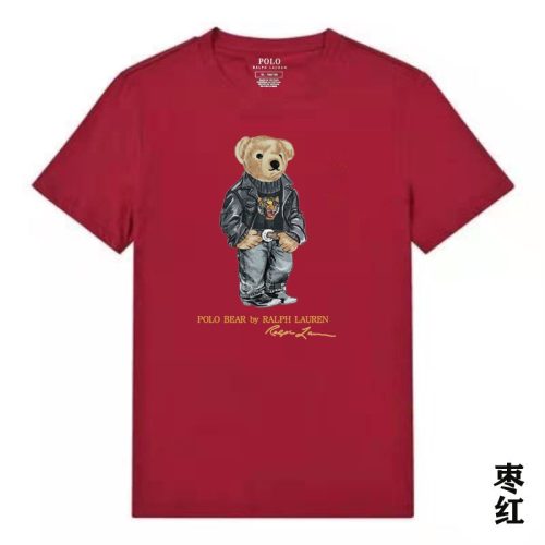 5A Classic Fit Polo Bear Jersey T-Shirt Red