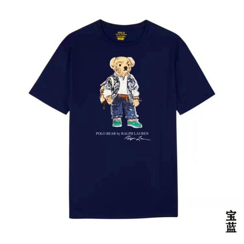 5A Classic Fit Polo Bear Jersey T-Shirt Blue