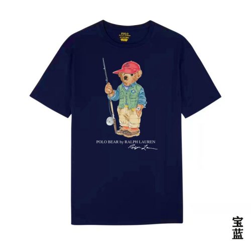 5A Classic Fit Polo Bear Jersey T-Shirt Blue