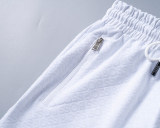 5A Spring Summer Men's Flocking Printed Logo Short Sleeve Polo Shirt Shorts Set White 6571#